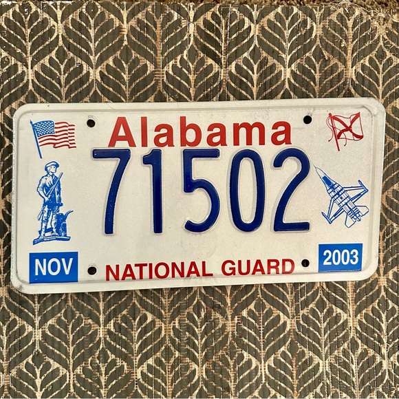 Alabama National Guard License Plate - Picture 1 of 1